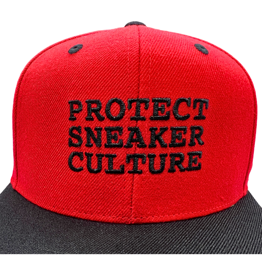 'Protect Sneaker Culture' Snapback Red & Black (2-Tone)