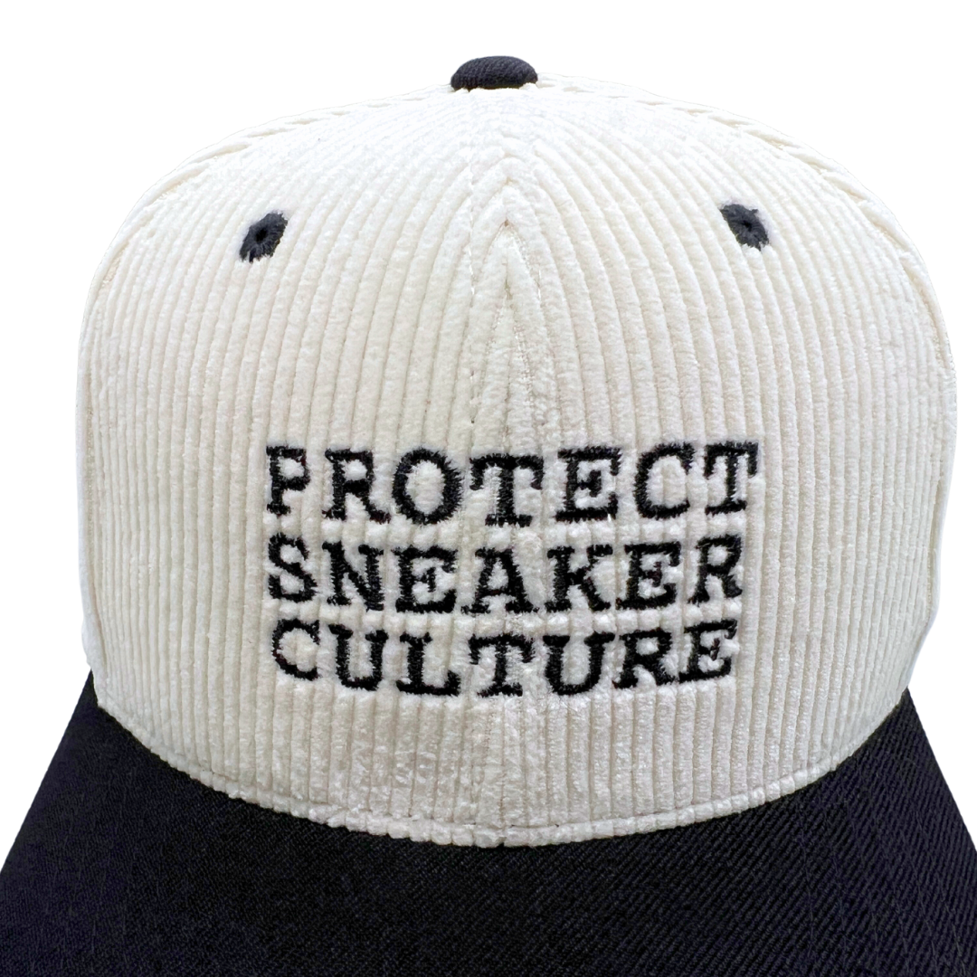 'Protect Sneaker Culture' Snapback White & Black (2-Tone)