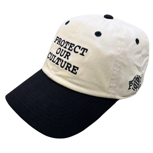 'Protect Our Culture' Dad Hat Black & White (2-Tone)