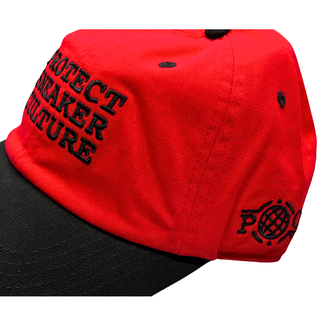 'Protect Sneaker Culture' Dad Hat Red & Black (2-Tone)