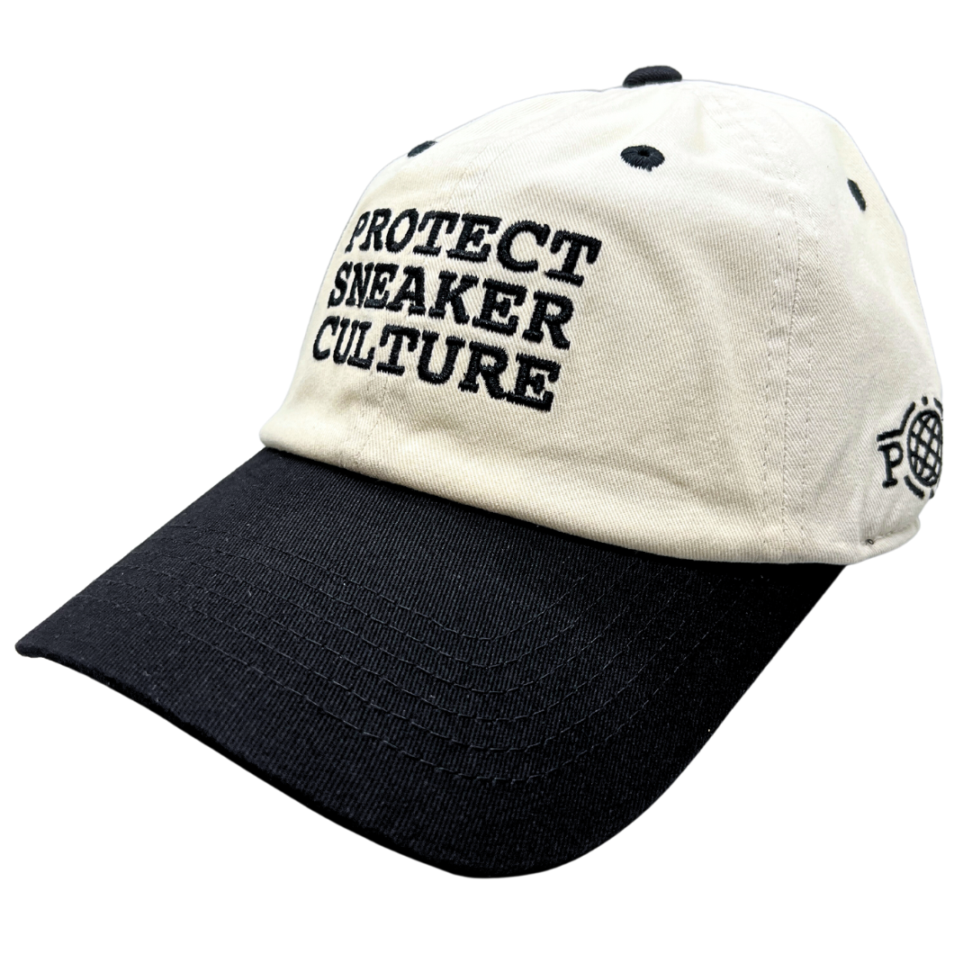 'Protect Sneaker Culture' Dad Hat White & Black (2-Tone)