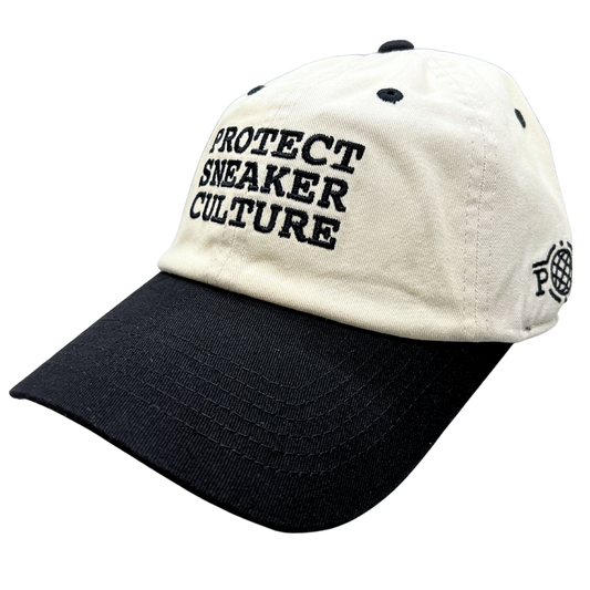 'Protect Sneaker Culture' Dad Hat White & Black (2-Tone)