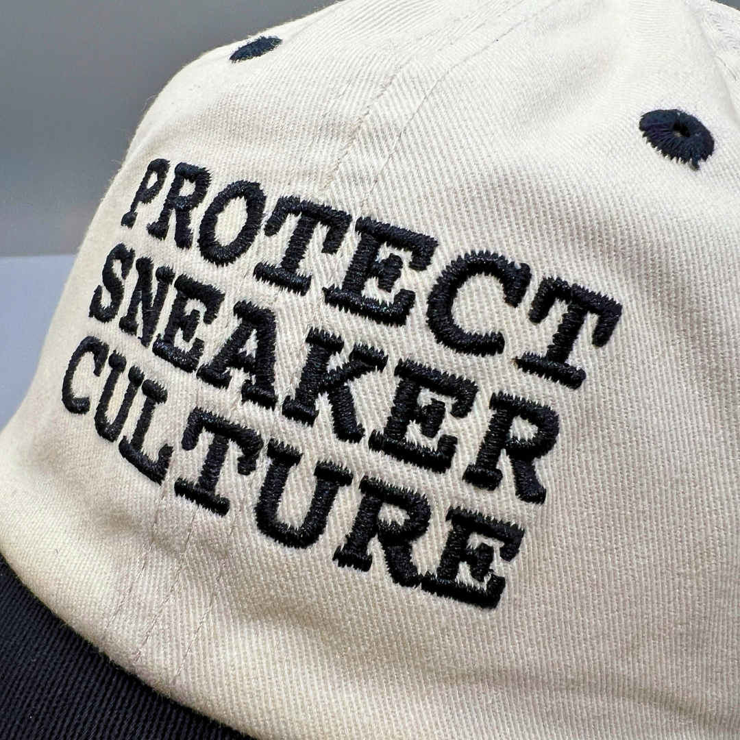 'Protect Sneaker Culture' Dad Hat White & Black (2-Tone)