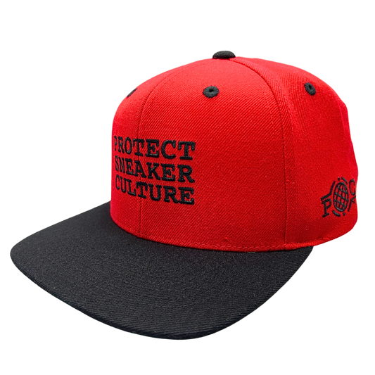 'Protect Sneaker Culture' Snapback Red & Black (2-Tone)